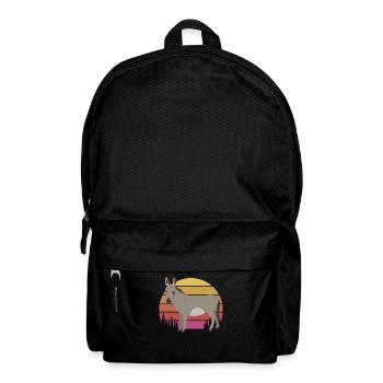 Funny donkey lover gift - Backpack - black - Front
