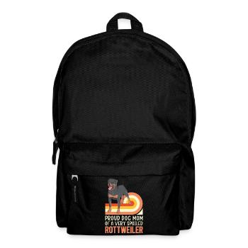 Rottweiler Mom | Frauchen Hundebesitzer Geschenk - Rucksack - Schwarz - Vorne
