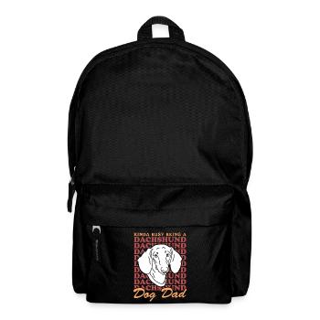 Teckel Papa Chiens teckels Chien Propriétaire Cadeau - Sac à dos - noir - Devant