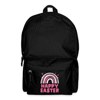 Joyeuses Pâques Femmes Enfants Arc-en-ciel - Sac à dos - noir - Devant
