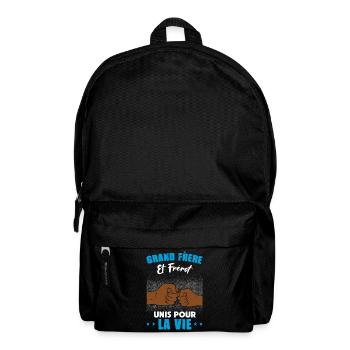 grand frère et petit frère unis pour la vie check - Sac à dos - noir - Devant