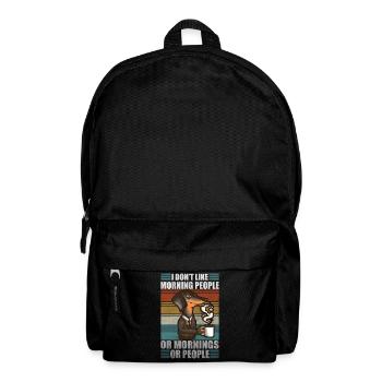 Moody Dachshund Coffee Sarcastic Wiener Dog - Backpack - black - Front