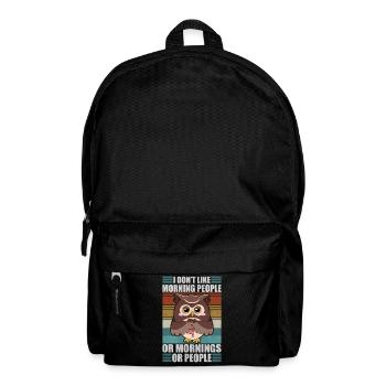 Sarcastic Owl Moody Coffee Lazy Owls - Backpack - black - Front