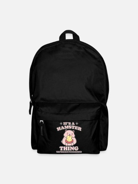Hamster Spruch Kekse Lustige Zwerghamster Geschenk - Rucksack - Schwarz