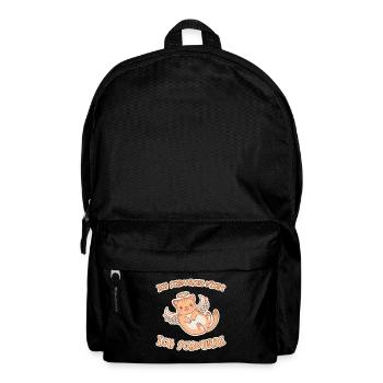 Schnurren Schnarchen Schlaf Spruch Katzen Geschenk - Rucksack - Schwarz - Vorne