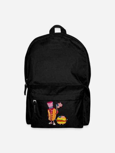 USA Hotdog Burger Amerika - Rucksack - Schwarz