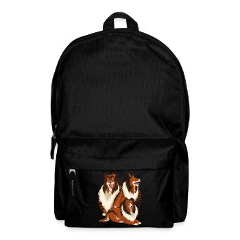 Chien rétro cadeau chien motif Pet Collie - Sac à dos - noir - Devant