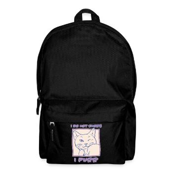 Purring Snoring Sleep Saying Cats Gift - Backpack - black - Front
