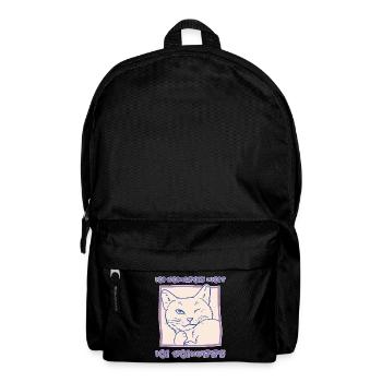 Schnurren Schnarchen Schlaf Spruch Katzen Geschenk - Rucksack - Schwarz - Vorne