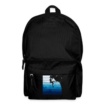 Retro Felsklettern Bergsteiger - Rucksack - Schwarz - Vorne