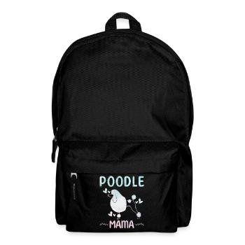 Pudel Mama Hund Niedlicher Pudel - Rucksack - Schwarz - Vorne