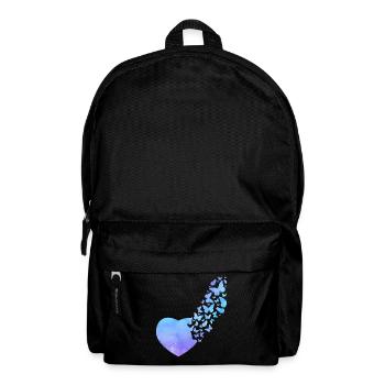Butterfly Heart Cute Watercolor - Backpack - black - Front