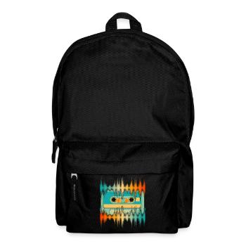 Equalizer Tontechnik Geschenk Kassette Soundwave - Rucksack - Schwarz - Vorne