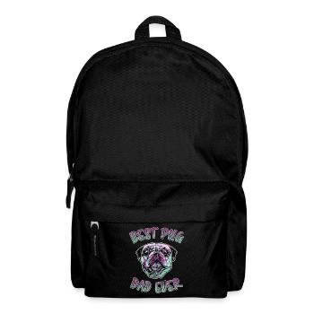 Best Pug Dad Ever Funny Saying Pug Gift - Backpack - black - Front