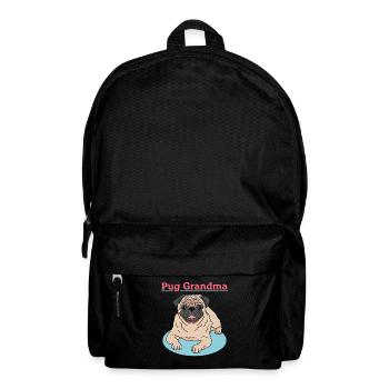 Mops Grandma Hundebesitzerin Hundemama Geschenk - Rucksack - Schwarz - Vorne
