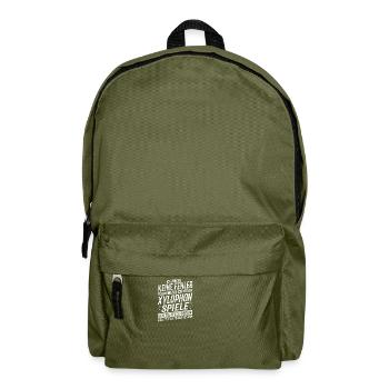 Xylophonspieler Musikinstrument Musik Xylophon - Rucksack - Olivgrün - Vorne