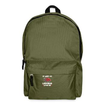 Ladybug loves me Women Funny ladybug - Backpack - olive green - Front
