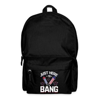 Fireworks Humor American Flag July 4 - Backpack - black - Front