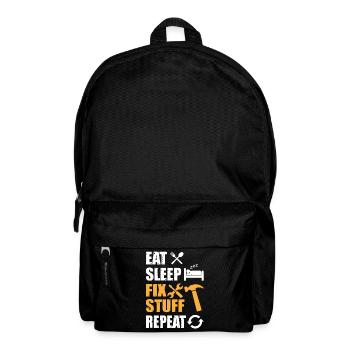 Manger Sleep Fix Stuff Répéter - Sac à dos - noir - Devant