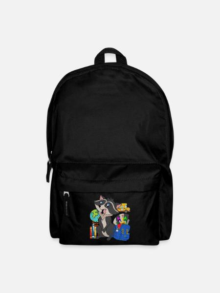 Einschulung Tier Geschenk Grundschule Waschbär - Rucksack - Schwarz
