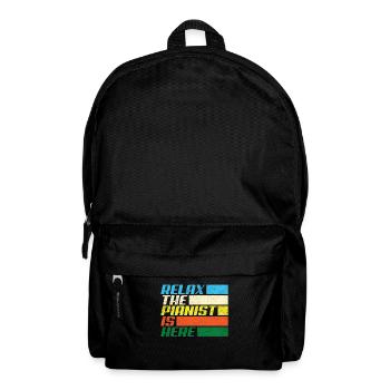Lustiges Klavierspieler Klavier Piano Pianist - Rucksack - Schwarz - Vorne