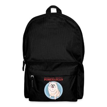 Poméranie Papa Propriétaire de Chien Zwergspitz Cadeau - Sac à dos - noir - Devant