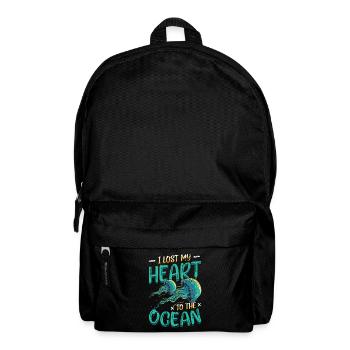 I Lost My Heart To The Ocean Quallen - Rucksack - Schwarz - Vorne