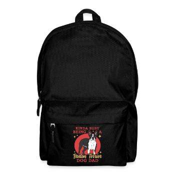 Boston Terrier Dad Hundebesitzer Hunde Geschenk - Rucksack - Schwarz - Vorne
