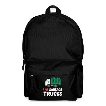 Recyclage des camions à ordures J’adore les camions à ordures - Sac à dos - noir - Devant