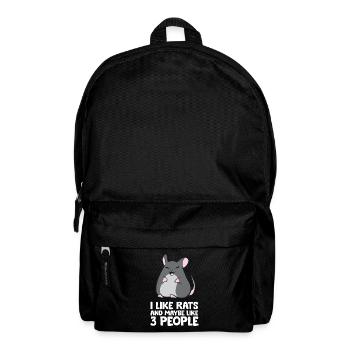 I Like Rats And Maybe Like 3 People Cute Pet Rat - Backpack - black - Front