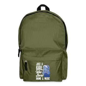 Funny Anime Gift - Backpack - olive green - Front