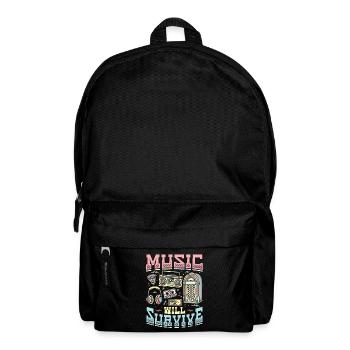 La musique survivra à la musique de la vieille école - Sac à dos - noir - Devant