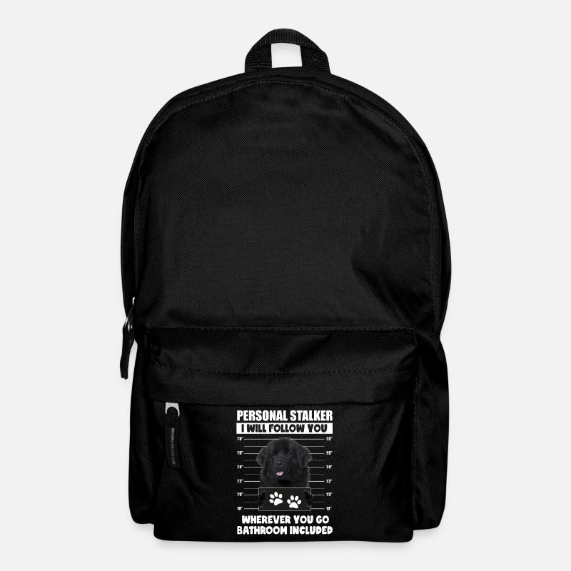 Personal Stalker Dog, Funny Flat Coated Retriever - Backpack - black