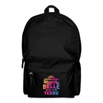 grande soeur tu es la plus belle de la terre - Sac à dos - noir - Devant