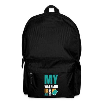 My Weekend Is All Booked Bookworm - Rucksack - Schwarz - Vorne