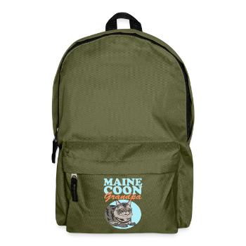 Maine Coon Grandpa Cat Cat Owner Gift - Backpack - olive green - Front