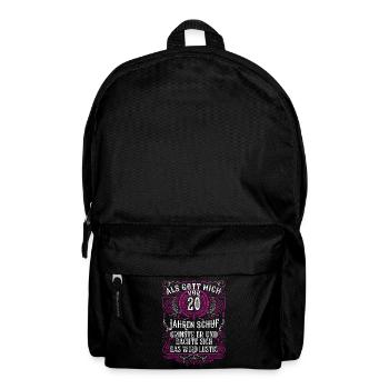 Als Gott mich vor 20 Jahren schuf 20. Geburtstag - Rucksack - Schwarz - Vorne