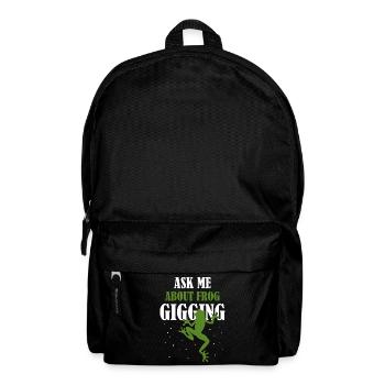 Frag mich etwas über die Frosch Jagd Frosch Jäger - Rucksack - Schwarz - Vorne