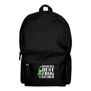 Bester Frosch Fänger der Welt mit grünem Frosch - Rucksack - Schwarz - Vorne