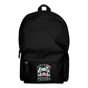 Mädchen, das Haie liebt - Rucksack - Schwarz - Vorne