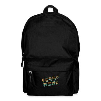Weniger ist sparsamer - Rucksack - Schwarz - Vorne