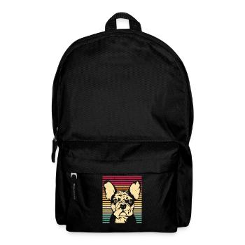 French Bulldog Frenchi Bulldog Dog retro - Backpack - black - Front