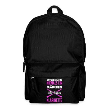 Lustiges Klarinette Klarinettist Geschenk - Rucksack - Schwarz - Vorne