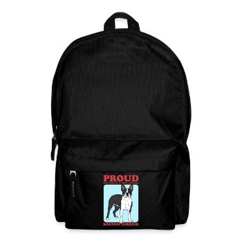 Boston Terrier Dad Hunde Hundebesitzer Geschenk - Rucksack - Schwarz - Vorne