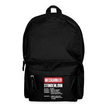 Lustiges Mechaniker Geschenk - Rucksack - Schwarz - Vorne