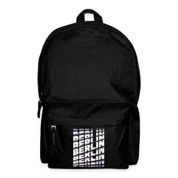 Berlin Germany City Font Skyline Home - Backpack - black - Front