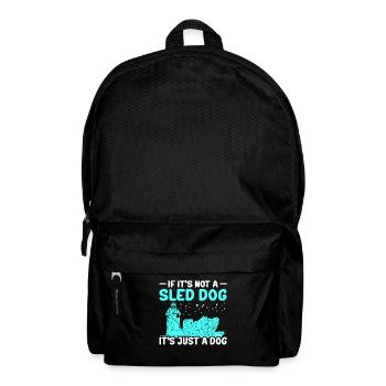 Mushing Hundeschlitten Schlittenhunde Geschenk - Rucksack - Schwarz - Vorne