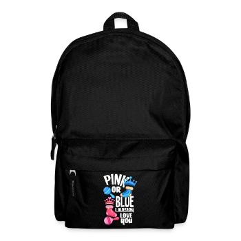 Pink Or Blue Gender Reveal Baby Party - Rucksack - Schwarz - Vorne
