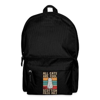 Scottish folding ear cat | Scottish Fold Gift - Backpack - black - Front