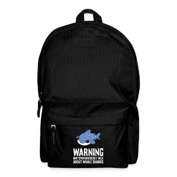 Warnung kann spontan über Walhaie sprechen - Rucksack - Schwarz - Vorne